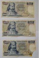 GREECE 3 X 5.000 DRACHMES 1984. BANKNOTES - Greece