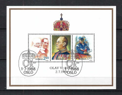NORVEGE Ca.1988 Bloc Obl. CAD PJ - Unused Stamps