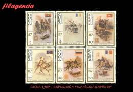 CUBA MINT. 1987-13 EXPOSICIÓN FILATÉLICA CAPEX 87. HISTORIA DEL CORREO - Nuevos