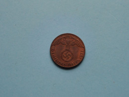 1937 J > 1 Reichspfennig ( Zie/voir SCANS Voor Detail ) >> ( Uncleaned ) ! - 1 Reichspfennig