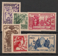 DAHOMEY - 1937 - N°YT. 103 à 108 - Exposition Internationale - Série Complète - Neuf Luxe ** / MNH / Postfrisch - Ongebruikt