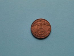 1938 J > 1 Reichspfennig ( Zie/voir SCANS Voor Detail ) >> ( Uncleaned ) ! - 1 Reichspfennig