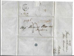 REGNO DI SARDEGNA , LETTERA DA GENOVA PER LIVORNO , BOLLO " V.P.M. " E " GENOVA - CORSO PARTICOLARE " , 1852 . - Sardinië