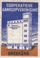 Dutch Matchbox Label, Breskens - Zeeland, Coöperatieve Aankoopvereniging, Holland, Netherlands - Boites D'allumettes - Etiquettes