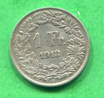 1913 - 1 Franc B  -  SUISSE - 1 Franken