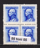 1943  Andrej Hlinka  Mi. 111y ; Yv.-86A (filigrane) MNH** Bloc De 4  Slovakia/Slovaquie - Ungebraucht