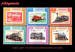 CUBA MINT. 1987-23 150 ANIVERSARIO DEL FERROCARRIL EN CUBA - Nuevos