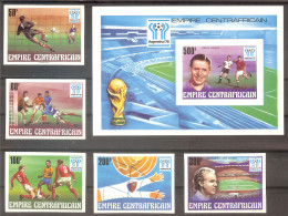 CENTRAL AFRICA World Cup-78(soccer) Set 5 Stamps+ S/Sheet Imperf.  MNH - Otros & Sin Clasificación