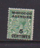 MOROCCO  AGENCIES    1917    5c  On  1/2d  Green    MH - Bureaux Au Maroc / Tanger (...-1958)