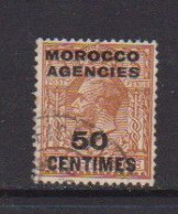 MOROCCO  AGENCIES    1917    50c  On  5d  Yellow  Brown    USED - Oficinas En  Marruecos / Tanger : (...-1958