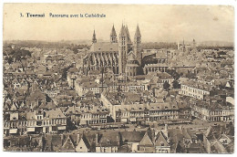 CPA Tournai, Panorama Avec La Cathédrale - Tournai
