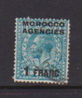 MOROCCO  AGENCIES    1917    1f  On  10d  Olive  Blue    USED - Bureaux Au Maroc / Tanger (...-1958)