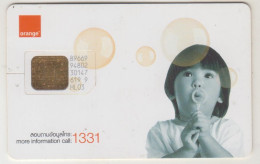 THAILAND - Child, Orange GSM Card , Used (chip Clued) - Thaïland