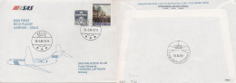 Denmark 1989, SAS First Flight Aarhus-Oslo - Lettres & Documents