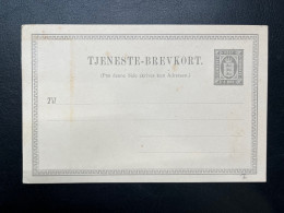 ENTIER POSTAL DANEMARK / NEUF / 8 ORE / TJENESTE BREVKORT - Enteros Postales