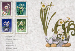 Narzissen 1990 China 2283/6 ** 5€ Auf So.-Bl. Blumen Narcissus Narzetta M/s Hoja Flower Ss History Plants Sheet Bf Chine - Giftige Pflanzen