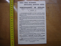 Buvard CURIOSA Force Virile Retrouvee Impuissance YOBODRAGINES KÜGLER Circa 1930 - Produits Pharmaceutiques