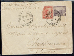 Tunisie. Camp Servière 20-9-1922. Enveloppe à Destination De Châteauroux France. - Storia Postale