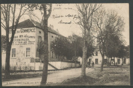 Carte P De 1903 ( Jussey / La Gare & Hôtel Du Commerce ) - Jussey