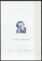 Lars Sjööblom. Sweden 2002. Astrid Lindgren. Blackprint. Signed. - Proofs & Reprints