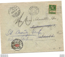 25 - 15 - Enveloppe Avec Superbe Oblit Mcéanique "meeting Aviation 1927 Zürich" Timbre Taxe - Taxe