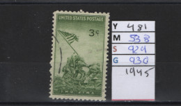 PRIX FIXE Obl 481 YT 538 MIC 929 SCO 930 GIB Prise D'Ivo Jima 1945 Etats Unis 58A/04 - Used Stamps
