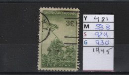 PRIX FIXE Obl 481 YT 538 MIC 929 SCO 930 GIB Prise D'Ivo Jima 1945 Etats Unis 58A/04 - Usados