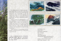 5 Heilige Berge 1990 China 2331/4 ** 5€ Auf So.-Bl. Hengshan Berg-Schlucht Wälder Hoja Nature History Art Sheet Bf Chine - Naturaleza