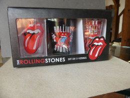 Set Série 3 Verres Rolling Stones 2014 Neufs En Boîte - Verres