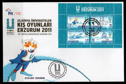 2011 TURKEY 25TH UNIVERSIADE WINTER GAMES IN ERZURUM FDC - FDC