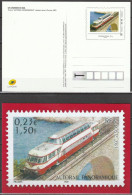 2022 CARTE ENTIER LEGENDES DU RAIL "AUTORAIL PANORAMIQUE", Reprise Timbre 3413, NEUF ** MNH - Pseudo-entiers Officiels