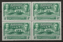 Barbados, 1939, SG 257, Block Of 4, MNH (not Actual Picture Of Stamps) - Barbados (...-1966)