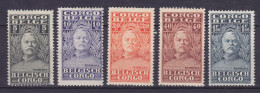 Belgian Congo 1928 Mi. 95-97, 99, 102, 5c., 10c., 20c., 40c., 1.60 Fr. Stanley, MH* (2 Scans) - Ungebraucht