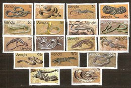 South Africa Du Sud Venda 1986 Yvertn° 120-136 *** MNH Cote 12,50 Euro Faune Reptiles - Venda