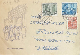 DDR  Zegelnrs 479 - 480 Eerste Dag Brief Met Zegel 436 Extra - 1950-1970