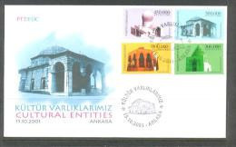 2001 TURKEY CULTURE HERITAGE CULTURAL ENTITIES FDC - FDC