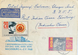 DDR  Luchtpost Brtisch Indonesië Naar Maagdenburg Duitsland - Correo Aéreo