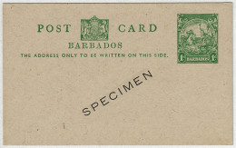 Barbados, SPECIMEN Ganzsachen-Karte / Post Card - Barbados (...-1966)