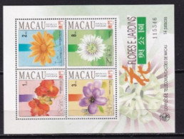 MACAU NEUF MNH ** Bloc Feuillet 1993 Fleurs - Hojas Bloque