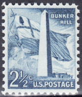!a! USA Sc# 1034 MNH SINGLE (a3) - Bunker Hill - Unused Stamps