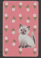 Chat -  Dos De Carte Rose  Avec Chaton Et Fleur   - Face  As De Cœur - Playing Cards (classic)