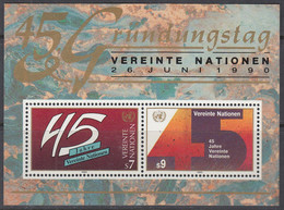 UNO WIEN  Block 5, Postfrisch **, 45 Jahre UNO, 1990 - Blocks & Kleinbögen