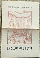 CHECCO DURANTE : Er Seconno Diluvio , Poesia Dialetto Romanesco , Anni 40 - Poesía