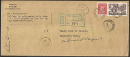 1951 Registered Cover 14c Fur/GVI CDS Gravelbourg Saskatchewan To Vanguard AR Returned - Storia Postale