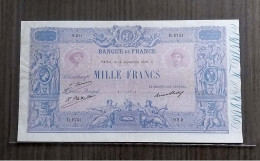 Rare Billet Authentique Et SUPERBE De France De 1000 F Bleu Et Rose Type De 1926 Coté +650€ - 1 000 F 1889-1926 ''Bleu Et Rose''