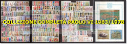 1963/1978 - ** Giro Completo Di Papa Paolo VI 303 Valori + 1 Foglietto - Annate Complete