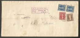 1939 Registered Cover 15c Mufti Multi Franking CDS Kelowna BC Rutland Redirect - Postgeschichte