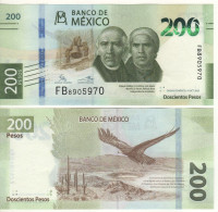 MEXICO New Date 200 Pesos  PW135j   DATED  10-10-2022 Bell, Miguel Hidalgo Y Costilla, José María Morel + Eagle - Mexiko