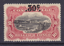 Belgian Congo 1922 Mi. 61, 30c./10c. Szene Am Kongo Overprinted Surchargé, MH* - Ongebruikt