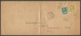 1916 Registered Cover 8c Admirals CDS Montreal Quebec PQ To USA R In Oval - Postgeschiedenis